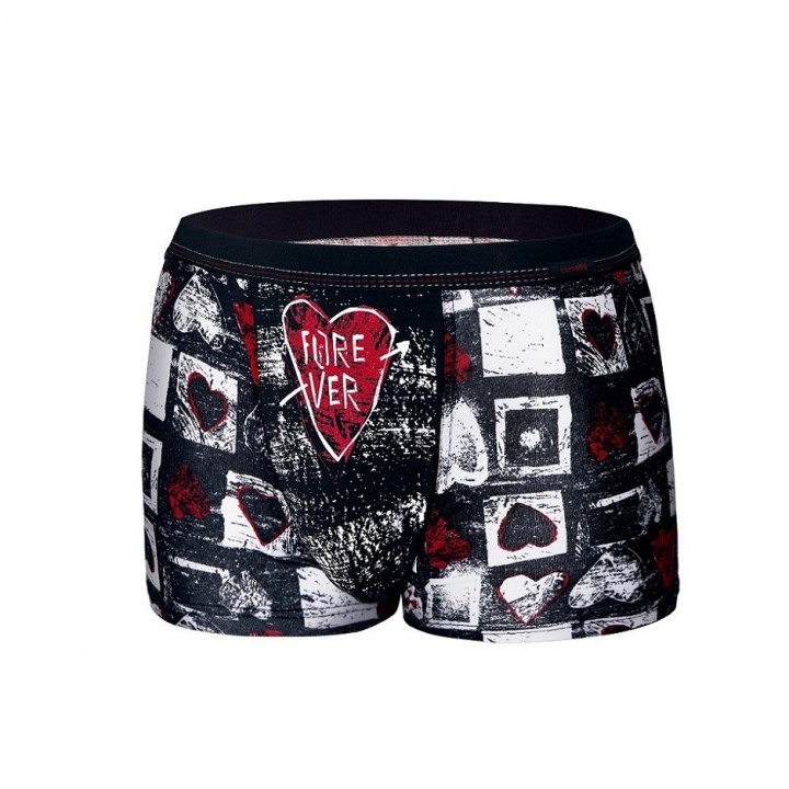ШОРТИ CORNETTE BW-010/67 HEART XXL чорно-червоні