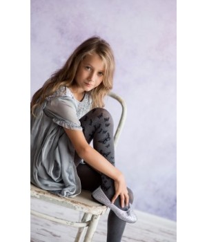 KNITTEX BEAUTY TIGHTS 128-134 меланж - серый