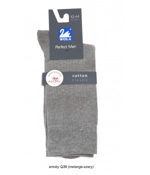 WOLA PERFECT MAN SOCKS GL 45-47 меланж - серый