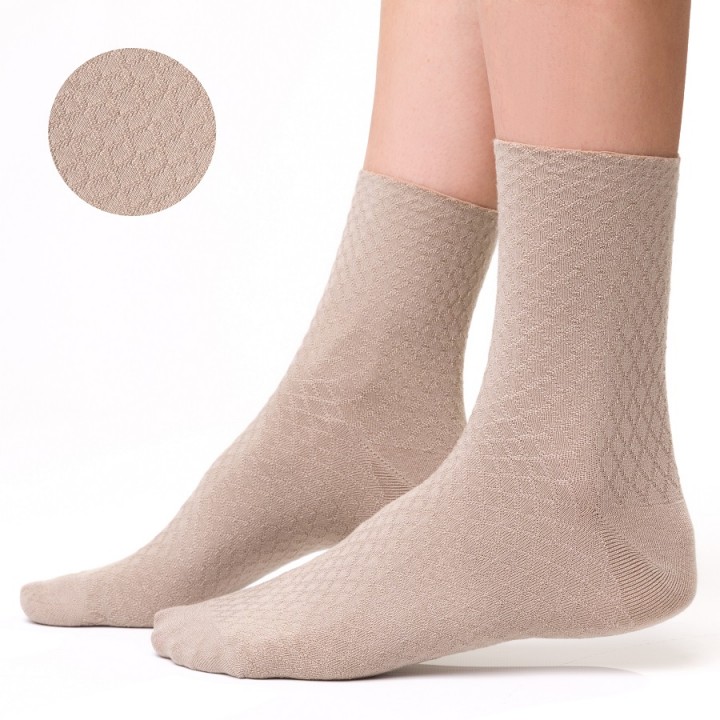 ЖІНОЧІ ШКАРПЕТКИ STEVEN 125 БАМБУКОВІ, ZAKARD, 38-40, бежеві