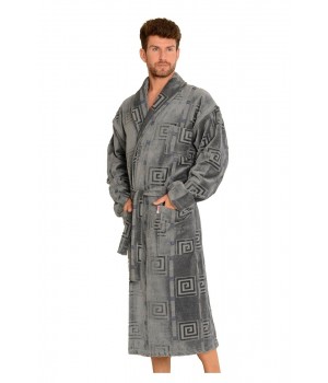 DE LAFENSE 803 TERRY BATHROBE XXL gray-Greek