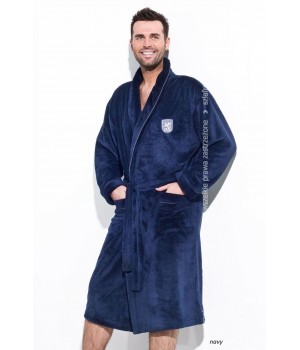 Мужской халат L&L Borys Navy XL темно-синий