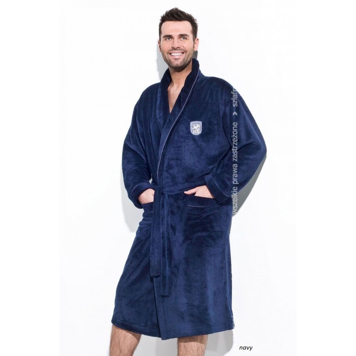 Мужской халат L&L Borys Navy XL темно-синий