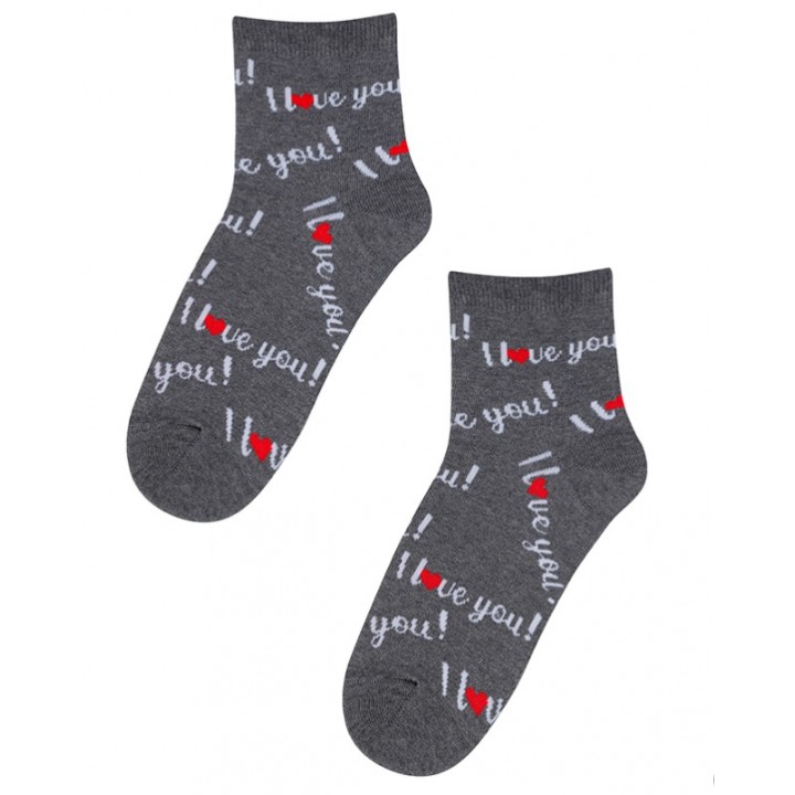 WOLA PERFECT WOMAN SOCKS VALENTINE WZ 198 39-41 серый