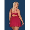 KOMPLET OBSESSIVE ROSALYNE BABYDOLL I STRINGI XXL czerwony