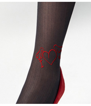 RAJSTOPY MARILYN ALLURE K03 20 3/4 czarny - czerwony