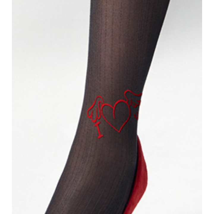RAJSTOPY MARILYN ALLURE K03 20 3/4 czarny - czerwony