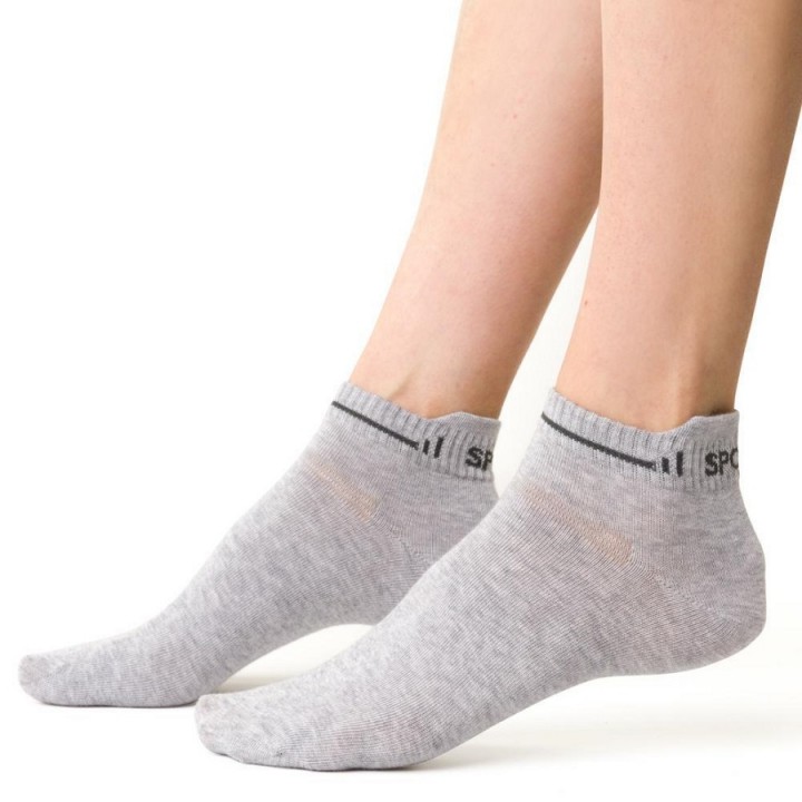 STEVEN 050 SMOOTH SOCKS 38-40 меланж - светло-серый