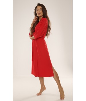 DE LAFENSE BATHROBE 942 VISA DL XXL red