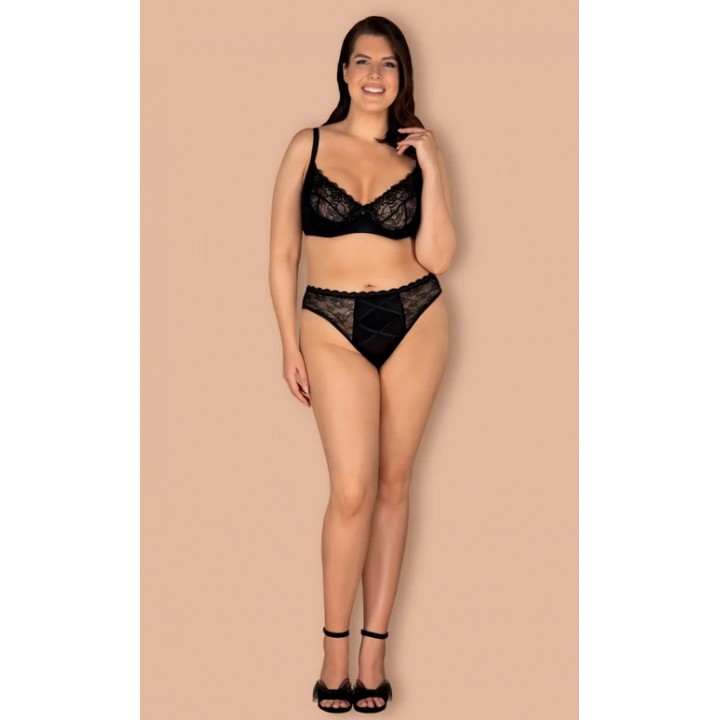 Набір з 2 предметів Obsessive Laurise, XXL/3XL, чорний