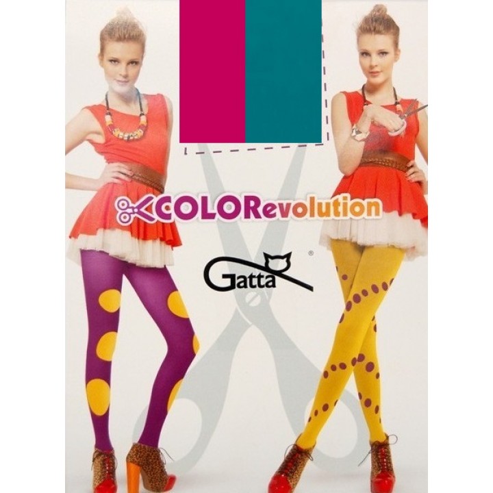 RAJSTOPY GATTA COLOREVOLUTION 40 3 pink-turkus