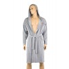 DE LAFENSE BATHROBE 425 M меланж - светло-серый