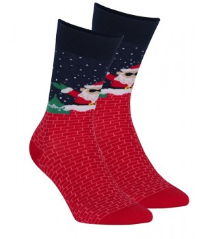 WOLA CHRISTMAS SOCKS WZ MEN'S WZ 833 39-41 navy blue