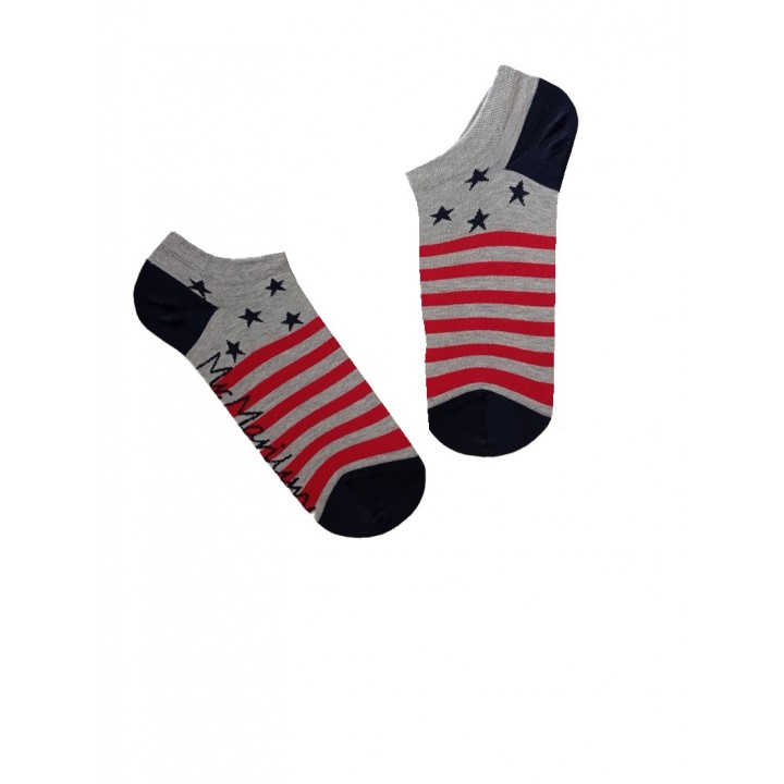 STOPKI MARILYN MEN USA 41-45 szary - czerwony
