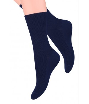 ЖІНОЧІ ШКАРПЕТКИ STEVEN 018 БЕЗ ТИСКІВ 35-38 темно-сині