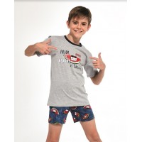 CORNETTE CHŁ 790/83 WATERMELON 134-140 melange pajamas - gray
