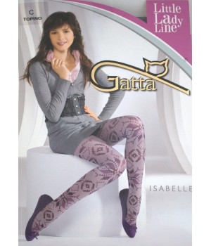 RAJSTOPY GATTA DZ ISABELLE %PR 140-146 fiolet - szary