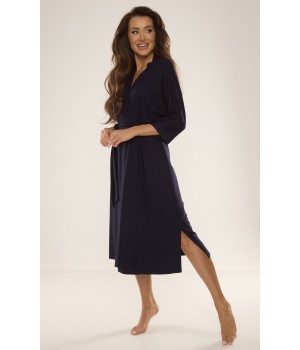 DE LAFENSE BATHROBE 942 VISA DL XXL navy blue DE LAFENSE BATHROBE 942 VISA DL XXL navy blue