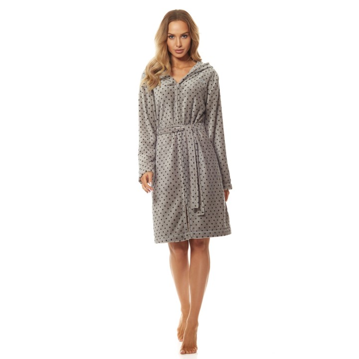 ЖІНОЧИЙ ХАЛАТ L&L 7119 L графітово-чорний