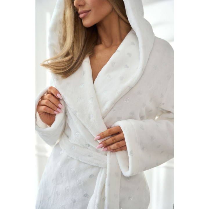 ЖІНОЧИЙ ХАЛАТ L&L 2551 AMIRA БІЛИЙ /XL