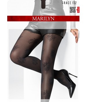 Чорні колготки 3/4 розміру MARILYN GRACE F22