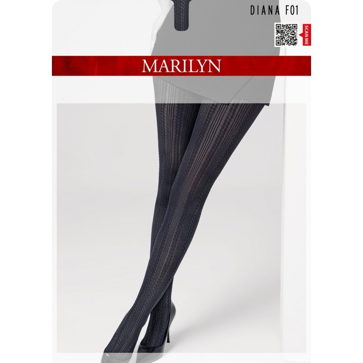 RAJSTOPY MARILYN DIANA F01 BLACK 3/4