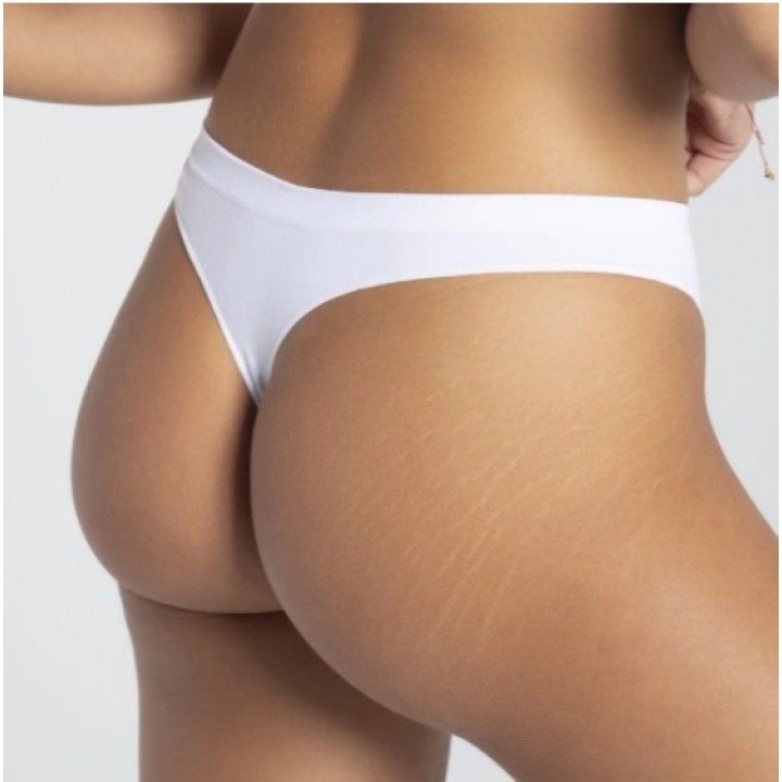 БЕЗШОВНІ БАВОВНЯНІ ТРУСКИ-СТРІНГИ GATTA БІЛОГО РОЗМІРУ /XL