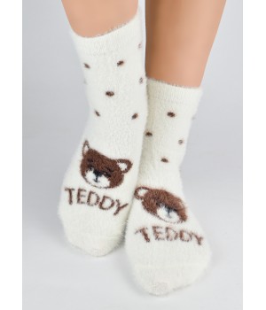 NOVITI SP017-W-03 НОСКИ FLUFFY TEDDY ЭКРУ 36/41