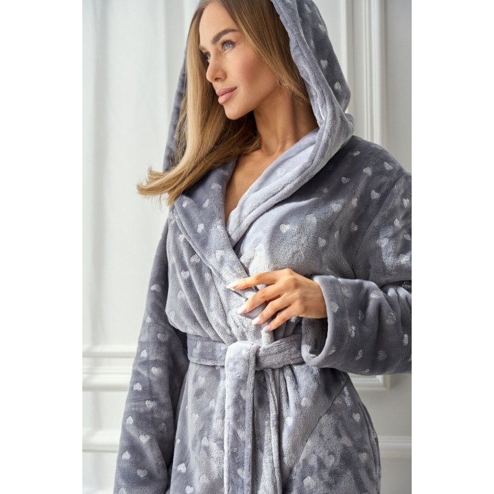 ЖІНОЧИЙ ХАЛАТ L&L 2551 АМІРА СІРИЙ /XL