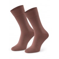 Мужские гладкие носки цвета какао STEVEN 056, размеры 39-41