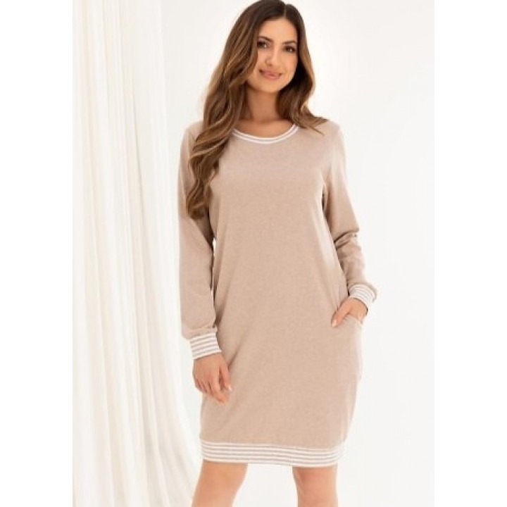 ЖІНОЧА СОРОЧКА REGINA 159 БЕЖЕВИЙ /XL