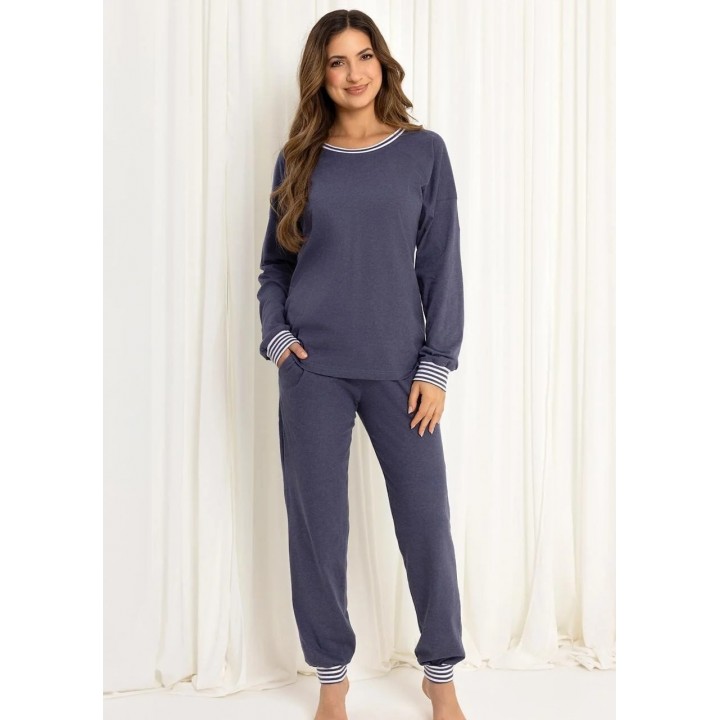 ЖІНОЧА ПІЖАМА REGINA 718 ТЕМНО-СИНІЙ /XL