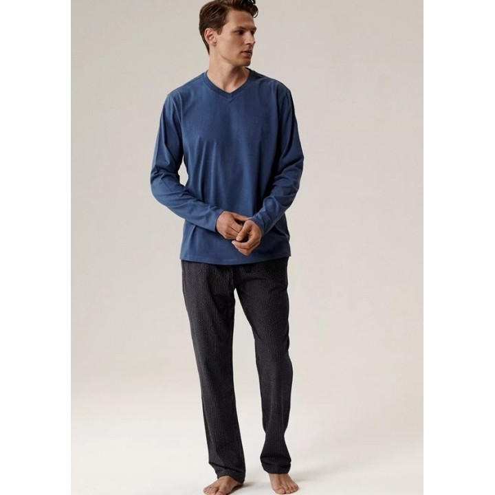 Пижама ATLANTIC NMP-389 JZ25, черная/серая /S