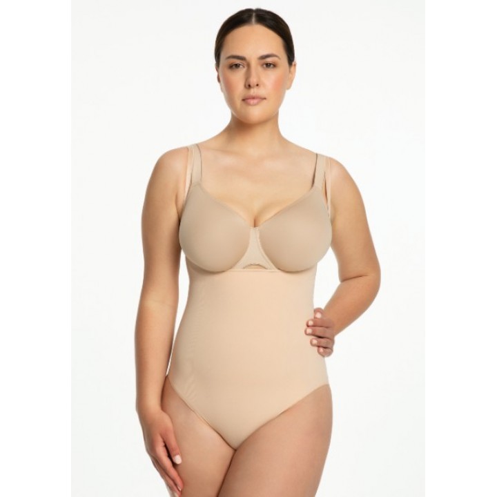 BODY JULIMEX SEAMLESS OPEN BUST BEŻ /S