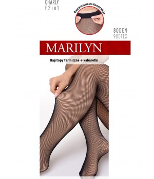 Колготки 3/4 MARILYN CHARLY 2-в-1 чорно-бежеві