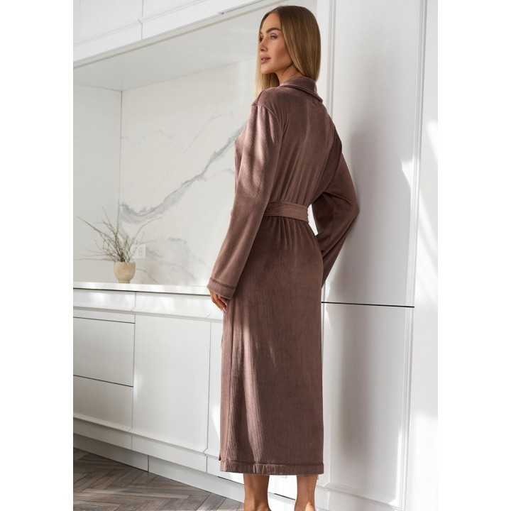 ЖІНОЧИЙ ХАЛАТ L&L 2510 ШОКОЛАДНИЙ /M