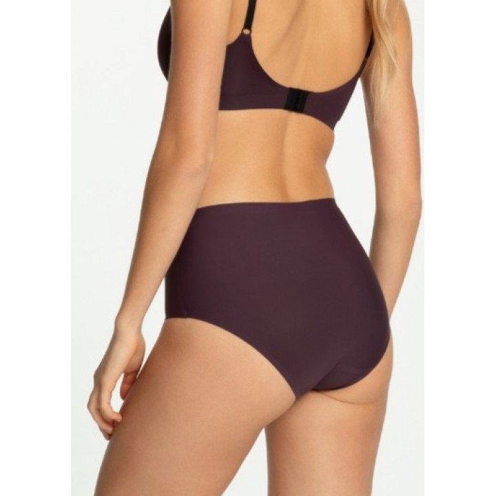 Трусики JULIMEX темно-сливового кольору, прості, максі /M
