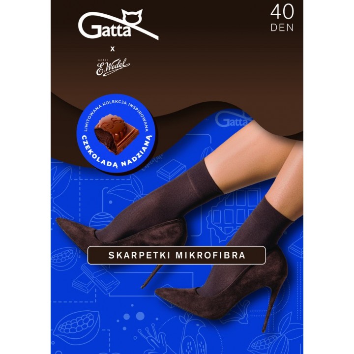 ШКАРПЕТКИ З МІКРОФІБРИ ТЕМНОГО ШОКОЛАДУ GATTA & WEDEL