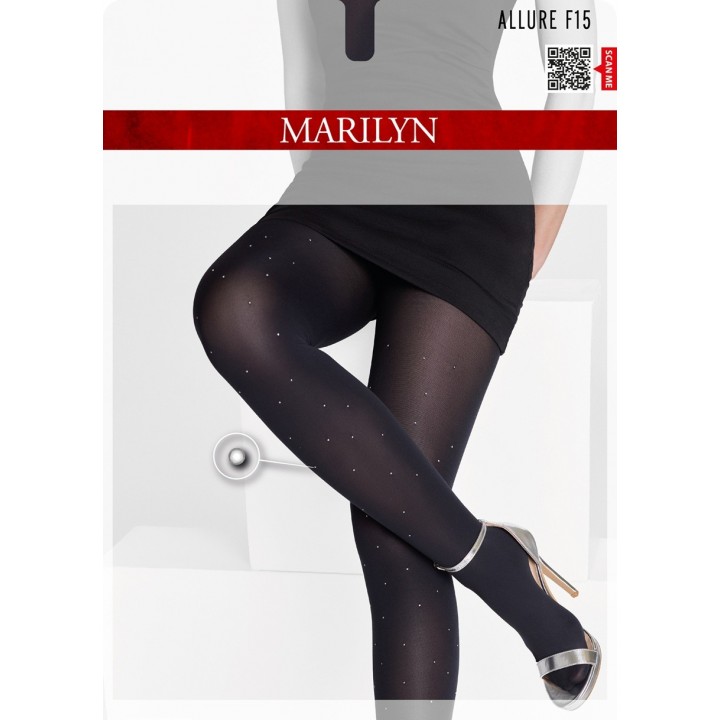 Колготки 3/4 кольору MARILYN ALLURE F15 чорного кольору