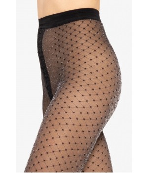 Колготки GATTA SILVER для вечірки, 16 кольорів, чорний/срібний /2 Колготки GATTA SILVER для вечірки, 16 кольорів, чорний/срібний /2