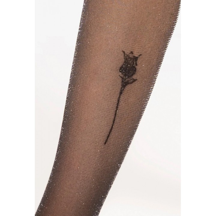 Колготки GATTA SILVER для вечірки, 18 колір чорний/срібний /4