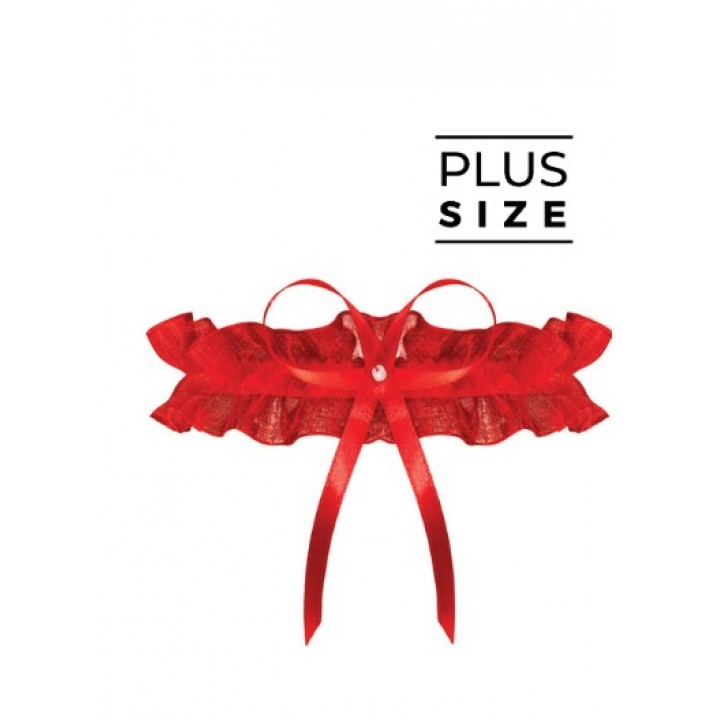 Подвязка для чулок JULIMEX PW-02 ODESSA PLUS SIZE КРАСНАЯ