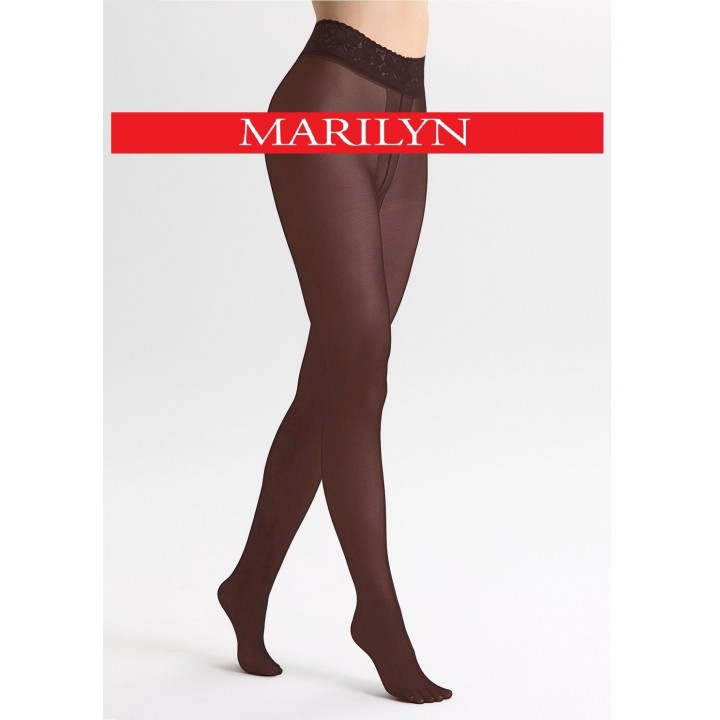 Ексклюзивні еротичні шовкові колготки MARILYN 30 бронзових 3/4