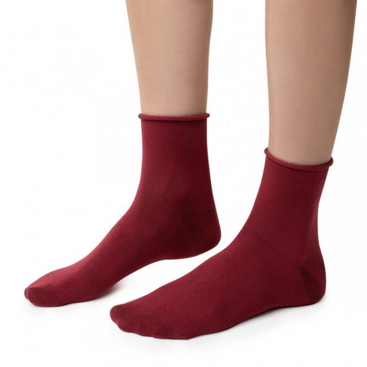 Женские носки STEVEN 125 BAMBOO, бордовые, 35/37