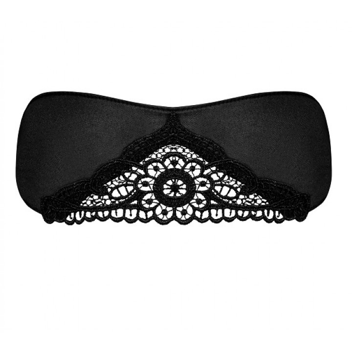 Універсальна сатинова маска OBSESSIVE чорного кольору