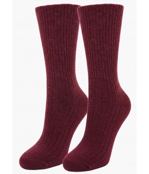 Женские носки MARILYN из мягкой шерсти бордового цвета 36/41