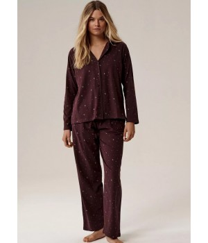 Пижама ATLANTIC NLP-503 JZ25 винного цвета /M