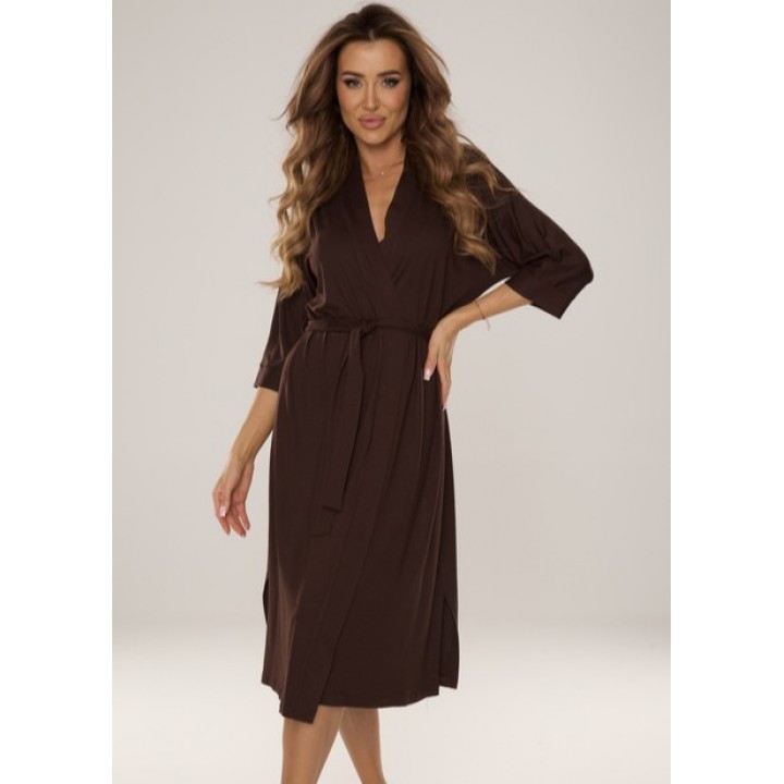 БАННЫЙ ХАЛАТ DE LAFENSE 942 VISA DL ШОКОЛАДНЫЙ /XL