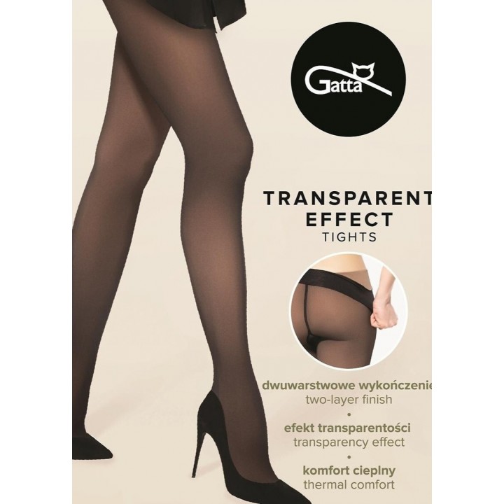 КОЛГОТКИ З ПРОЗОРИМ ЕФЕКТОМ GATTA 50 ШОКОЛАДНИЙ/ТІЛОВИЙ /L