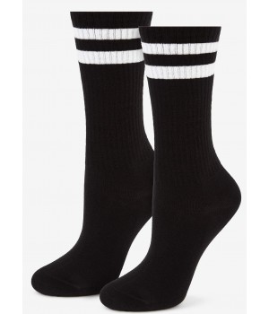 Женские носки Marylyn с двумя лямками, черно-белые, размер 36/40